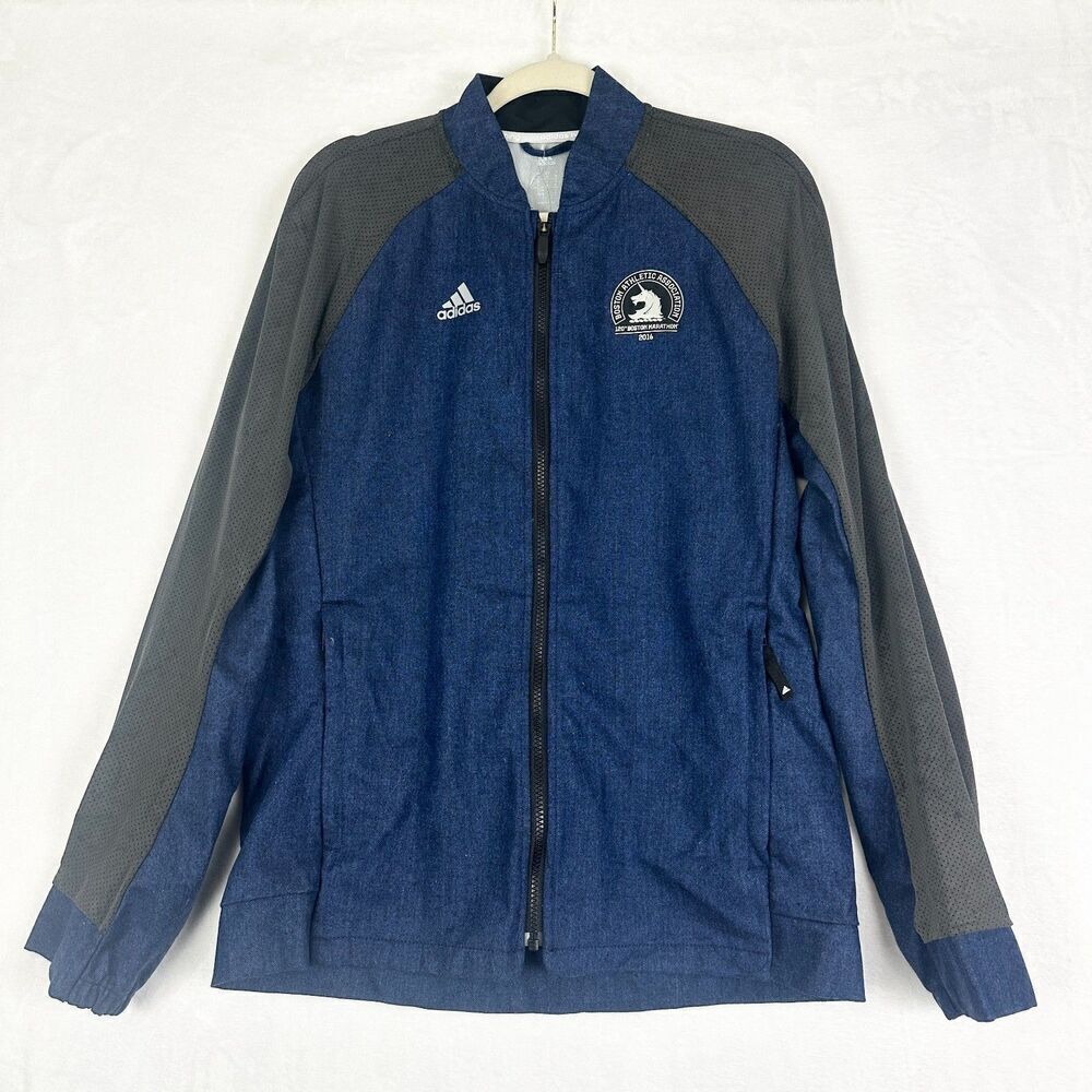 Adidas 2016 Boston 120th Marathon Full Zip Jacket Size Medium NEW Athletic